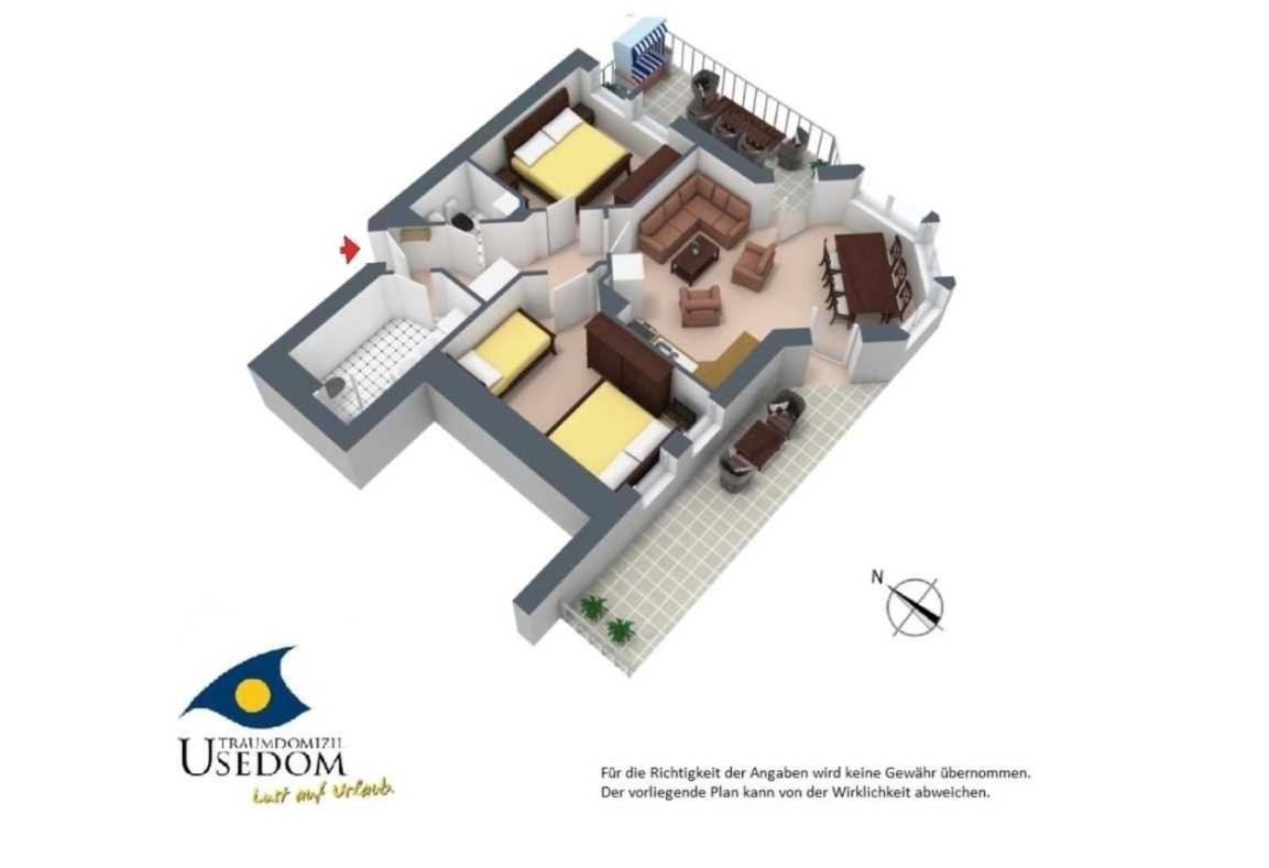 Duenen-Residenz B 05 Leilighet Heringsdorf  Eksteriør bilde